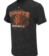 Score a home run in your casual wardrobe -- this San Francisco Giants fashion tee from Majestic steps up to the plate and knocks it out of the park.