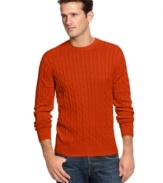 Great looking classic cable sweater by Club Room.