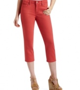 A slim capri silhouette accentuates a statement-making wash in this look from Levi's.