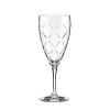 Diamond-shaped cuts delicately catch the light in these classic glasses from kate spade.