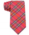 Classic plaid goes modern with this Tommy Hilfiger silk tie.