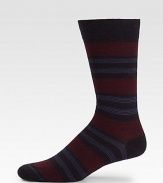 Featuring multiple stripes, virgin wool-blend socks for everyday style.Mid-calf height80% virgin wool/20% polyamideMachine washMade in Italy