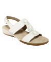 The Heartbeat sandals by Easy Spirt feature pretty accents on the t-strap vamp and the brand's signature comfy sole.