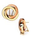 Coolly intertwined, Michael Kors crafts this pair of delicate hoop earrings in two tone plated metal. What's knot to love?