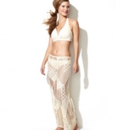 Sheer, lacy lounge pants from Coco Reef look seductive at the beach or by the pool! Match it with a crochet bikini or add pop with a colorful maillot.