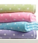 Star-struck. Put a bit of pep into your daily routine with this brightly-colored Bambini Stars hand towel, featuring whimsical stars on a pure cotton ground for a playful addition to your bathroom. Choose from a range of fun hues.