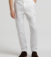 Paul Smith White Slim Fit Cargo Pants