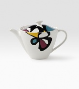 Artistic abstraction for the everyday, complete with painterly doses of color fit for any table. From the Miro Flowers Collection Porcelain 11W X 7¾H X 7¾D Dishwasher safe Imported 