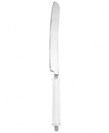 Cut the cake with the elegant Lenox Bliss cake knife. Wedding-white porcelain laced with frilly raised detail and sparkling accents gets happy couples off to a sweet start. Qualifies for Rebate