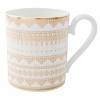 The Samarkand bone china collection by Villeroy & Boch combines stylish, exotic elements with timeless elegance. Precious golden bands and chains decorate this pure white bone china pattern. Warm ivory tones add a harmonious touch. Mix and match with coordinating Mosaic-designed pieces for a look that is truly your own.