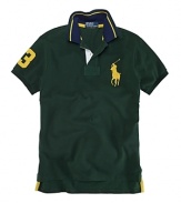 Polo Ralph Lauren Custom-Fit Short-Sleeved Stripe Mesh Polo