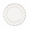 Kate Spade's Larabee Road Platinum, peppered with platinum polka dots, will give your table its own personality. Crafted of white bone china, each piece is dishwasher safe.