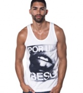 You have the right to bare arms with this graphic tank from Marc Ecko Cut & Sew.