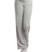 These super-soft velour pants from Pink Rose are effortlessly cool and oh-so-comfortable-- the ideal fit for a relaxed Saturday.