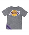 Sport your favorite team's gear with this court-ready Los Angeles Lakers tee from adidas.