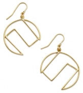 A retro throwback, these funky geometric earrings from SIS by Simone I Smith are crafted in luxe 18k gold over sterling silver. Approximate drop: 1-3/4 inches. Approximate diameter: 1-1/8 inches.