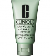 Naturally Gentle Eye Makeup Remover. Clinique's gentlest eye makeup remover ever. This rich, creamy lotion spreads evenly and quickly, while effectively removing all signs of makeup. As gentle to the eyes as tears. Appropriate for all skin types. 2.5 oz. 