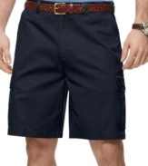 Give yourself a little extra room to move in these extended-waistband shorts from Geoffrey Beene.