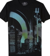 With a rad neon graphic, this tee from American Rag gives your casual wadrobe a shot in the arm.