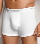 The classic cotton boxer brief, in a convenient three pack from Emporio Armani.