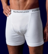 Break out the basics. This three pack of boxer briefs from Polo Ralph Lauren shows there's strength in numbers.