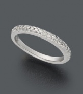 Seamless sparkle. X3's thin wedding band highlights round-cut diamonds (1/2 ct. t.w.) set in 18k white gold.