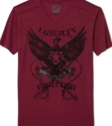 Spread your wings with edgy style of this streetwise t-shirt from Retrofit.