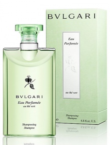 Structured around the refreshing vitality and purity of green tea, it is an expression of elegance and personal indulgence. Delicate perfumed Eau Parfumée au thé vert shampoo whose gentle cleansing action makes it perfect for daily use. Dermatologist tested. Top note: Italian Bergamot. Heart note: Green Tea. Base Note: Pepper. 6.8 oz. 