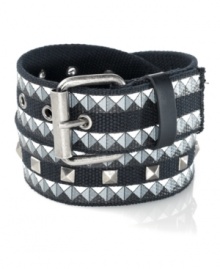 Take a shine to a new look. This studded belt from American Rag gives any outfit rock-and-roll edge.