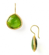 Coralia Leets' teardrop-shaped faceted stone earrings lend simple elegance to your look.