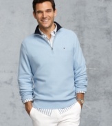 Classic, all-American cool. This Tommy Hilfiger sweater is great on its own or as a layering piece.