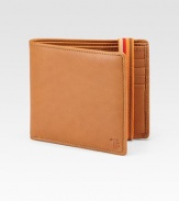 A timeless classic, constructed in smooth, Italian leather and an elastic band with striped detail.Two billfold compartmentsEight card slotsLeather4½W x 4HMade in Italy