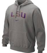 Keep warm as you root for the LSU Tigers in this hoodie by Nike.