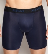 What to wear during a workout: Alfani bike shorts constructed of performance fiber that combines stretch, moisture wicking, and antimicrobial properties.