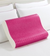 Sleep well at night by showing your support for breast cancer with Comfort Revolution's Cool Comfort Hydraluxe Gel and Foam Contour Breast Cancer Pillow. The perfect combination of coolness and comfort, this pillow features memory foam and Hydraluxe gel technology for individualized support. The contour design is ideal for back sleepers. Also comes with a mesh cover for extra breathability and protection.