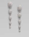 EXCLUSIVELY AT SAKS.COM. A stunning linear drop creation of pavé crystals.Crystals Rhodium plated Drop, about 2¼ Post and clutch back Imported