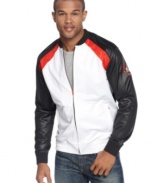 Rev up your style with this sleek, streamlined track jacket from Sean John.