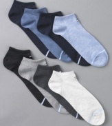 With comfort styling, these casual socks from Tommy Hilfiger will keep you feeling great all day.