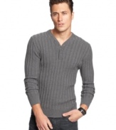 Basics don't have to be boring, this handsome INC International Concepts sweater is versatile and stylish.