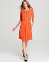 BCBGMAXAZRIA Dress - Karia Three Quarter Sleeve Pleated