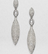 EXCLUSIVELY AT SAKS.COM Sparkling pavé crystals hand-set in a linear design accented with a bezel-set link. CrystalsCubic zirconiaRhodium-plated brassDrop, about 1.75Post backImported 