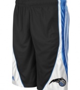 Short change. Get your game on and pay homage to the home team in these Orlando Magic shorts from adidas.