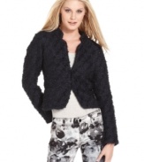 An allover textured boucle fabric makes this Sanctuary blazer an on-trend fall topper! (Clearance)