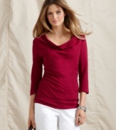 A simple silhouette in rich, classic colors makes a must-have top from Tommy Hilfiger.