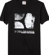 The perfect summer combination is this graphic t-shirt from BOSS Orange and your favorite pair of denim. Simple style.