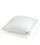 Sleep in style. Featuring an allover Calvin Klein logo print, this soft European pillow features push fiberfill that holds its clean lines, support and shape. Also features a linen Calvin Klein label on one corner.