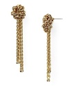 Tie on a classic. With gold-plated links and delicate fringe detailing, Lauren Ralph Lauren's knotted studs lend looks an all-American finish.