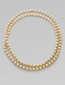 Endless pearl strand that is simply elegant. 10mm organic man-made pearls 48 long Imported