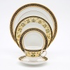 Spice up your entertaining with a pattern as captivating and colorful as the country that is its namesake. Bone china.