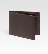 EXCLUSIVELY OURS. A standard-bearer of classic style, crafted in our own pebbled calfskin leather. One bill compartment Seven card slots 4½ X 3½ Imported 